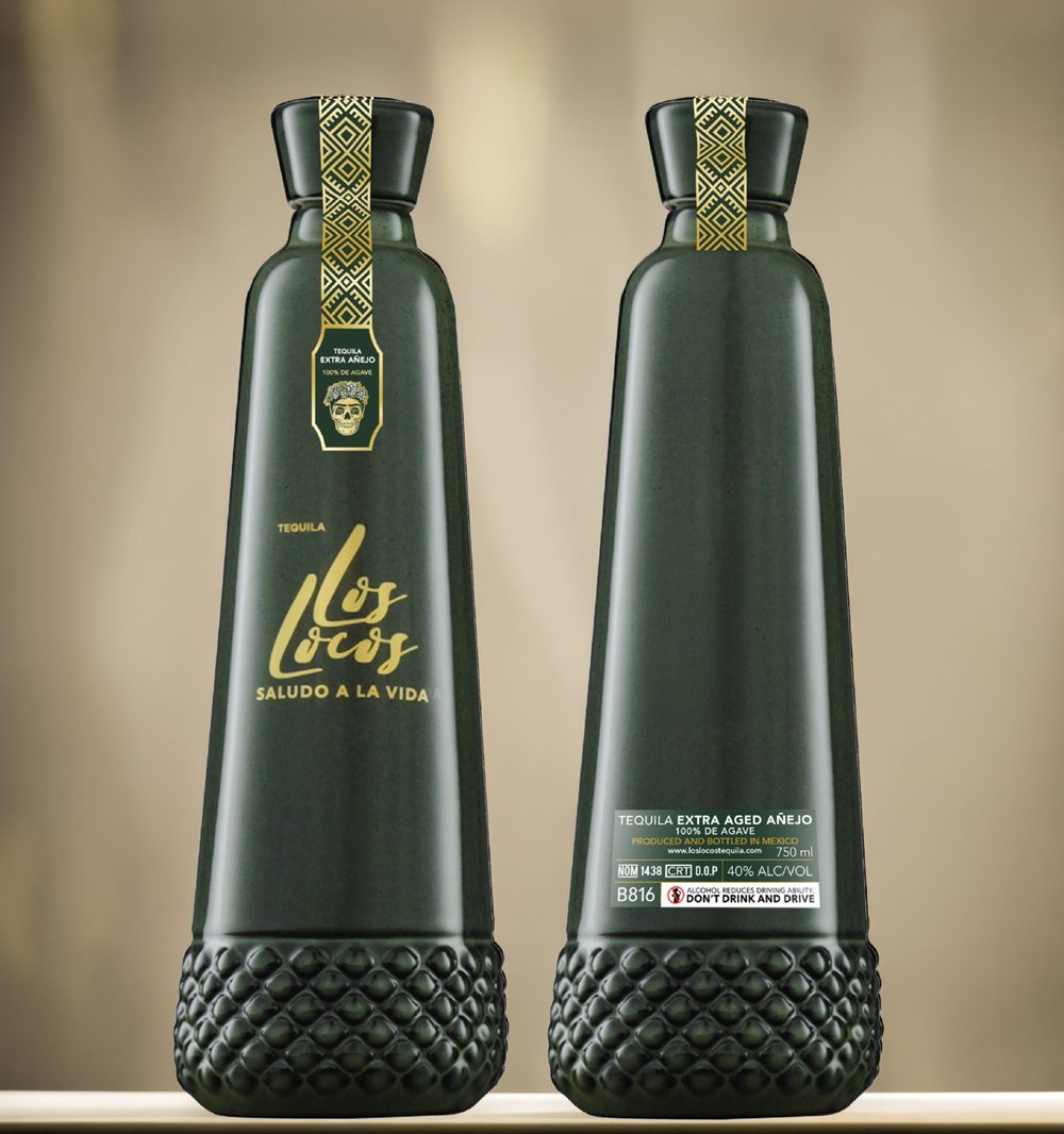 Los Locos Extra Añejo ceramic bottles