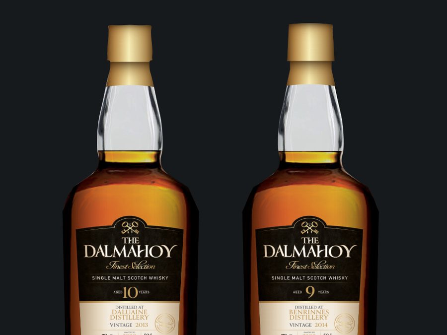 The Dalmahoy single malt whisky bottles