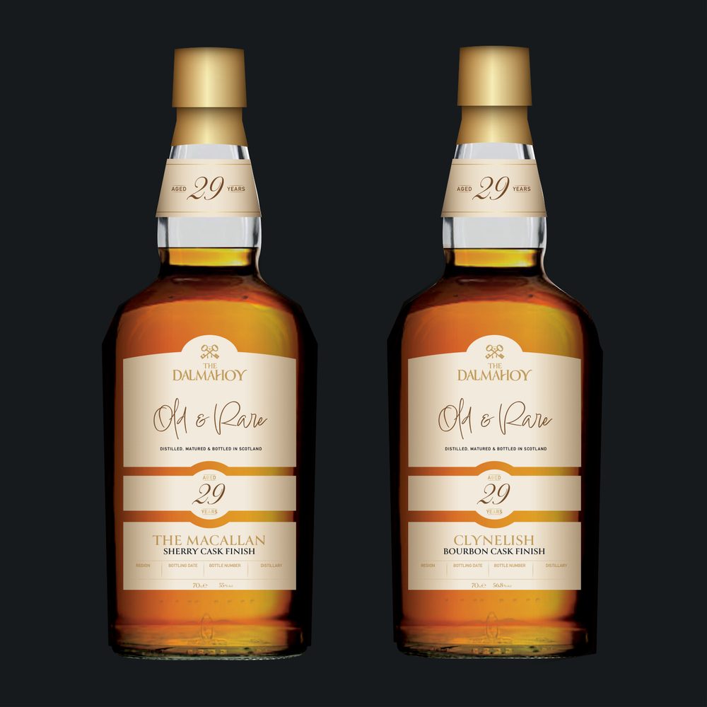 The Dalmahoy Old and Rare whisky bottles
